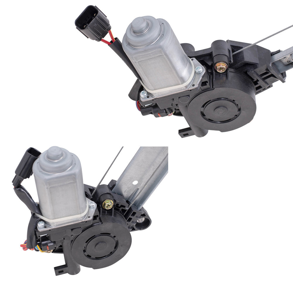 Brock Replacement Driver and Passenger Front and Rear Power Window Regulators w/ Motor Compatible with 17-20 Civic Hatchback