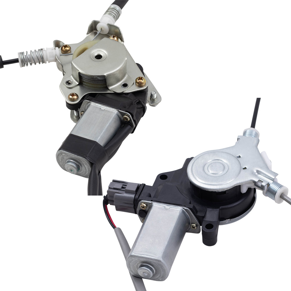 Brock Replacement Driver and Passenger Front Power Window Lift Regulators & Motors Assemblies Compatible with 99-02 Odyssey Van 72250S0XA04 72210S0XA04