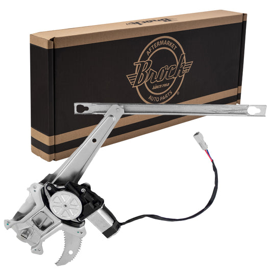 Brock Replacement Passengers Rear Power Window Lift Regulator with Motor Assembly Compatible with 98-02 Accord 72715S84A01
