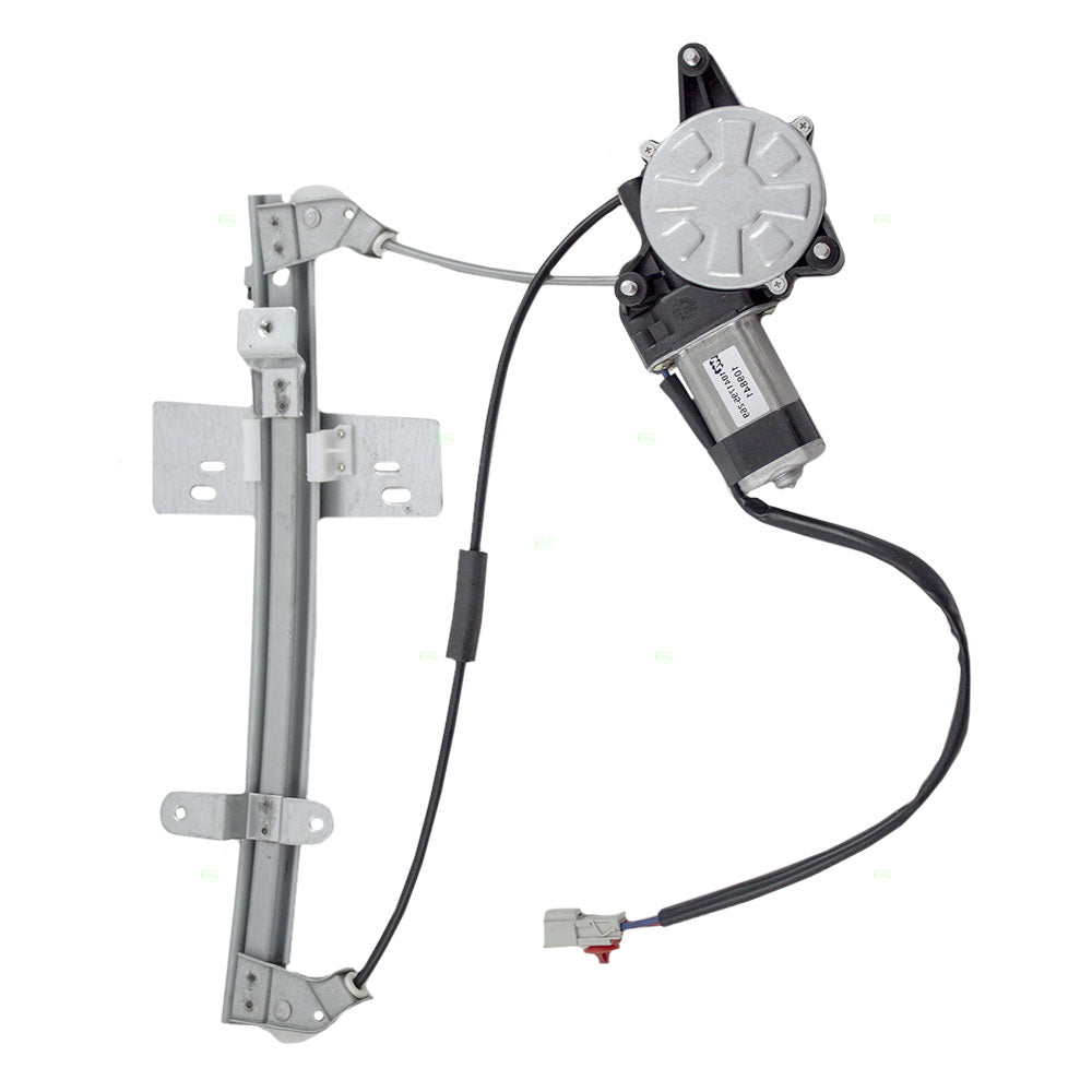 Brock Replacement Passengers Rear Power Window Lift Regulator with Motor Assembly Compatible with 92-95 Civic Sedan 72750-SR1-A03