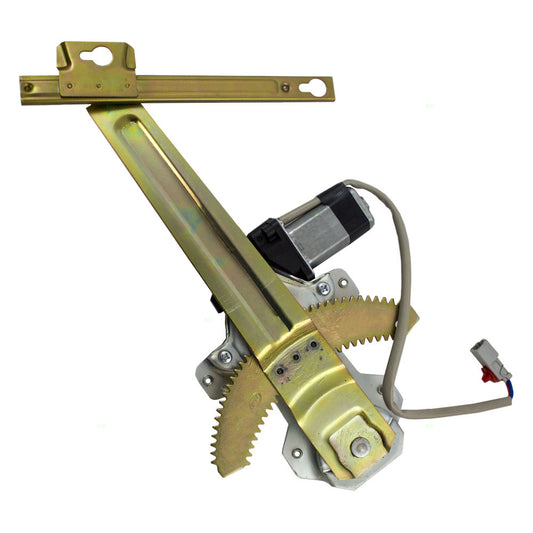 Brock Replacement Passengers Rear Power Window Lift Regulator with Motor Assembly Compatible with 97-01 SUV 72711-S10-J01