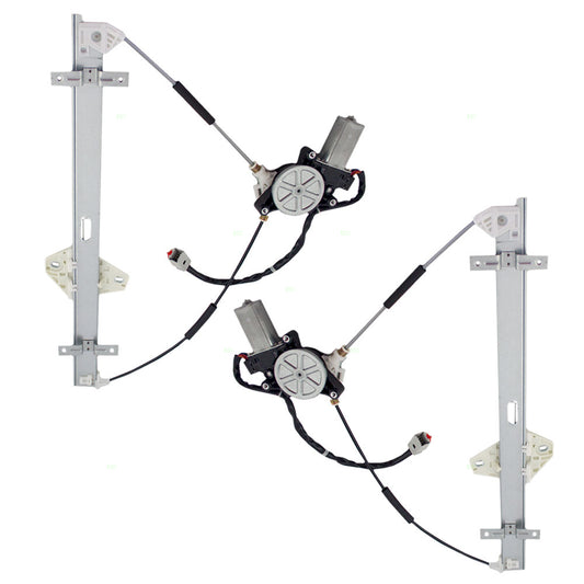 Brock Replacement Pair Set Front Power Window Lift Regulators & Motors Assemblies Compatible with 02-06 CR-V 72250S9AA03 72210S9AA03