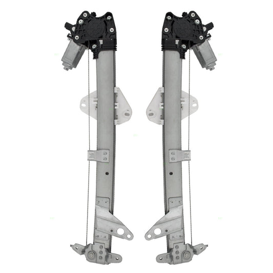 Brock Replacement Driver and Passenger Front Power Window Lift Regulators with Motors Compatible with 08-12 Accord 72250-TA0-A12 72210-TA0-A12