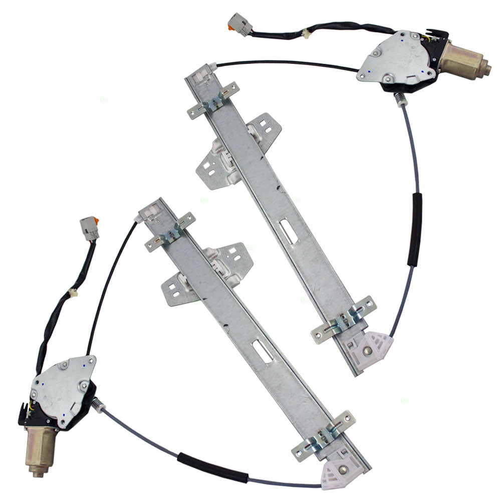 Brock Replacement Driver and Passenger Front Power Window Lift Regulators & Motors Assemblies Compatible with 03-11 Element 72250SCVA01 72210SCVA01