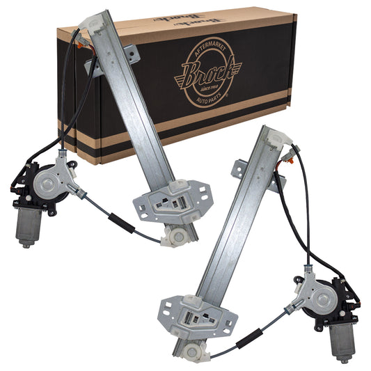Brock Replacement Driver and Passenger Rear Power Window Lift Regulators & Motors Assemblies Compatible with 98-04 RL 72750-SZ3-J13 72710-SZ3-A03