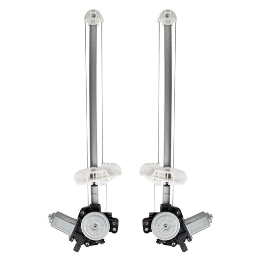 Brock Replacement Pair Rear Power Window Regulators wiith Motors Compatible with 13-18 RDX