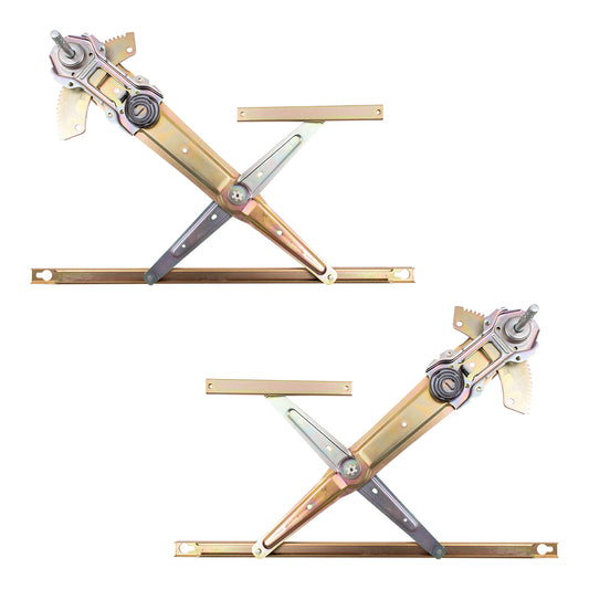 Brock Replacement Pair Set Front Manual Window Lift Regulators Compatible with 92-95 Civic Coupe & Hatchback 72250-SR3-003 72210-SR3-003
