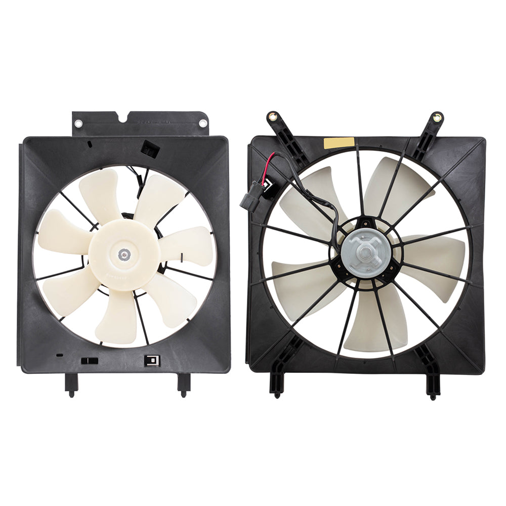 Brock Replacement Condenser Fan Assembly and Radiator Fan Assembly Set Compatible with 2002-2006 CR-V and 2003-2006 Element