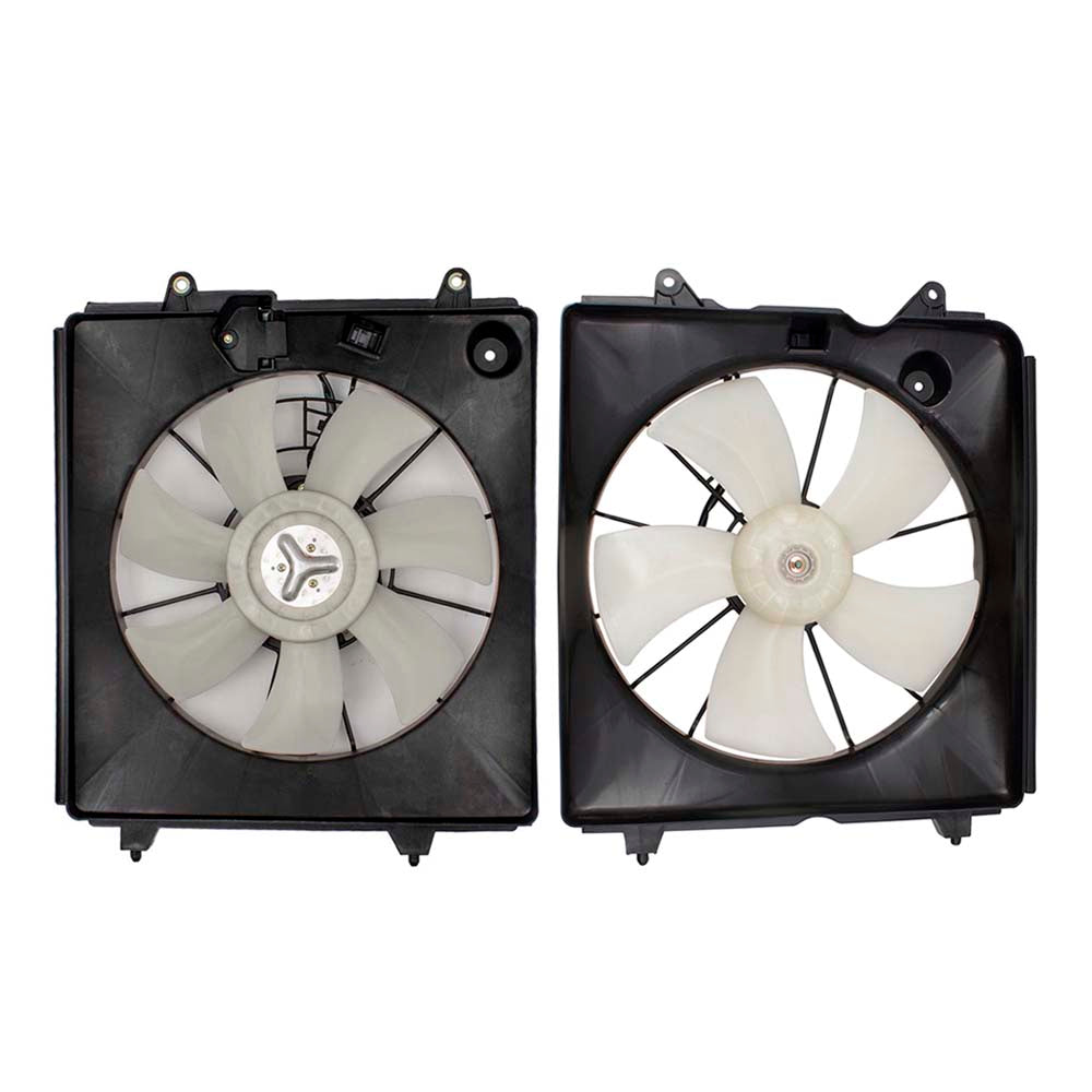 Brock Replacement Condenser Fan Assembly with Controller and Radiator Fan Assembly Set Compatible with 2007-2009 CR-V