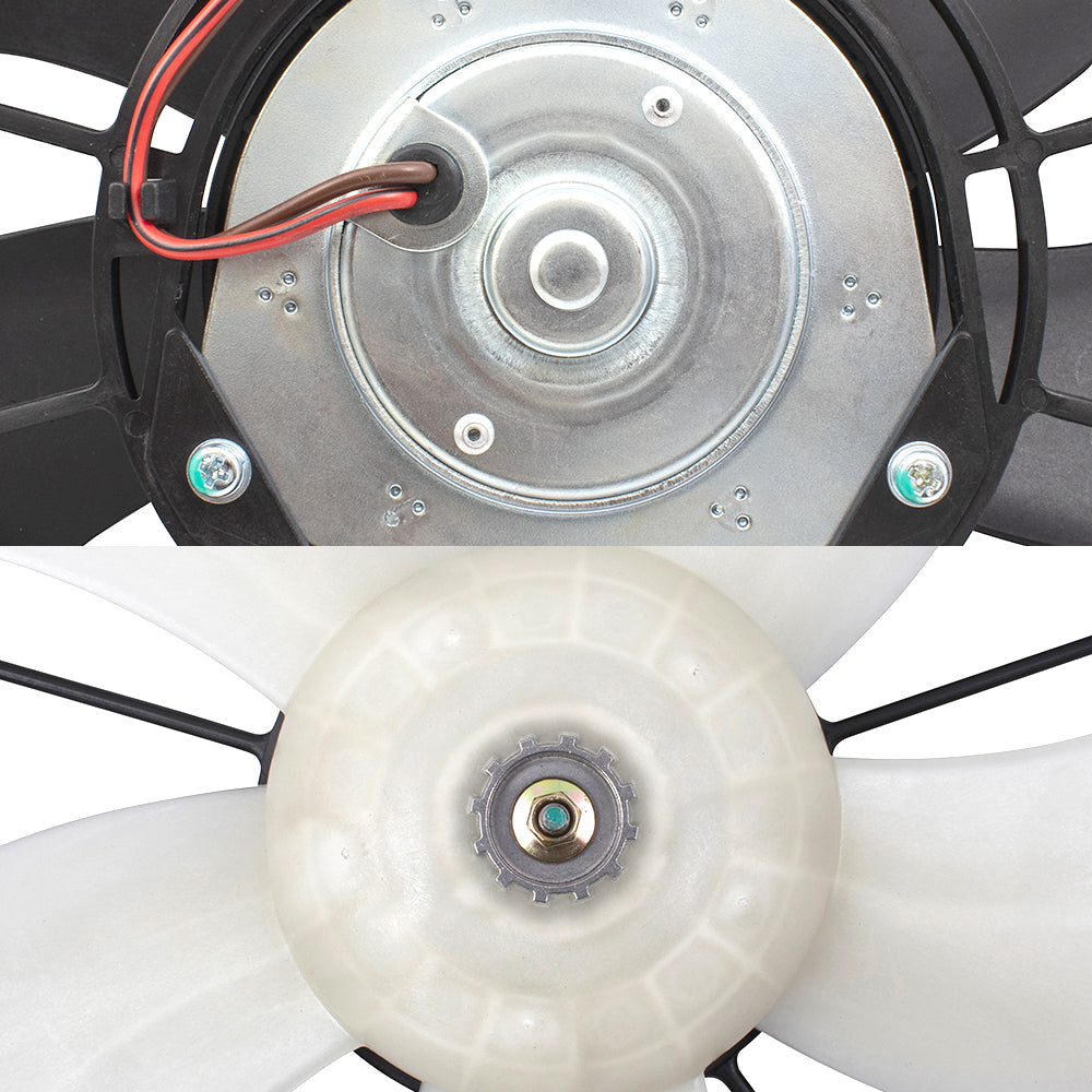 Brock Replacement Condenser Fan Assembly without Controller and Radiator Fan Assembly Set Compatible with 2007-2009 CR-V