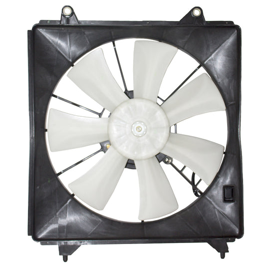 Brock Replacement Passengers A/C Condenser Cooling Fan Motor Shroud Assembly Compatible with 2013-2016 Accord 3.5L 38611-RL8-A01