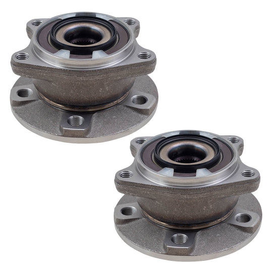 Brock Replacement Pair Rear Hubs & Wheel Bearings Compatible with 2003-2014 XC90