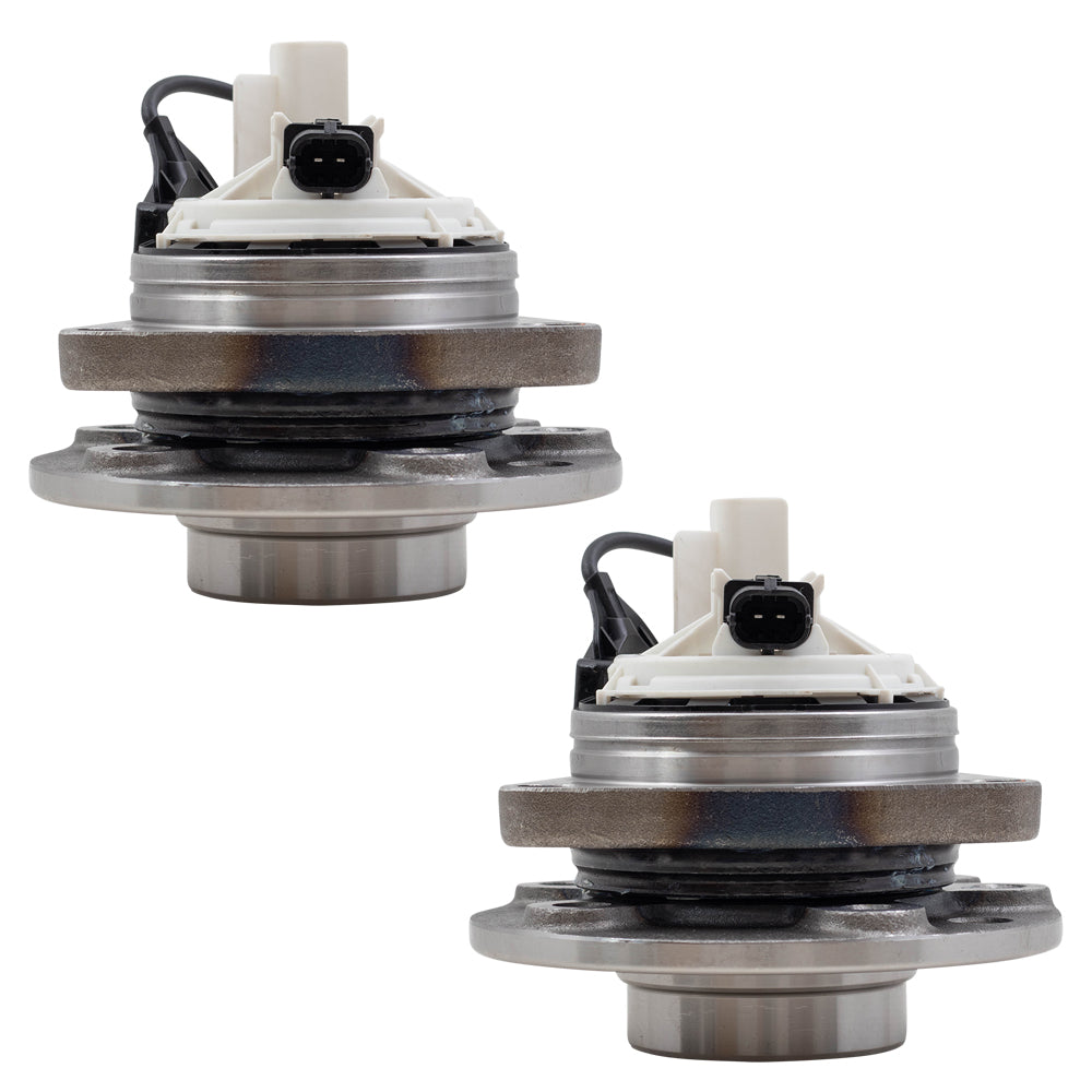 Brock Replacement Pair Front Hubs & Bearings Compatible with 2003-2011 9-3X 2010-2011 9-3X