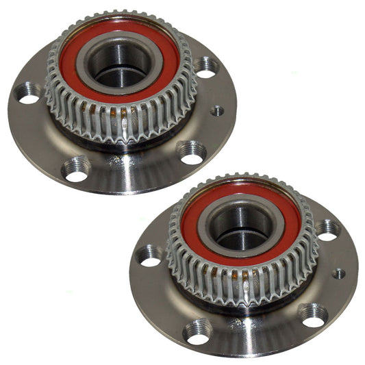 Brock Aftermarket Replacement Rear Driver Left Passenger Right Hub Bearing Assembly Set Compatible with 1998-2010 Volkswagen Beetle