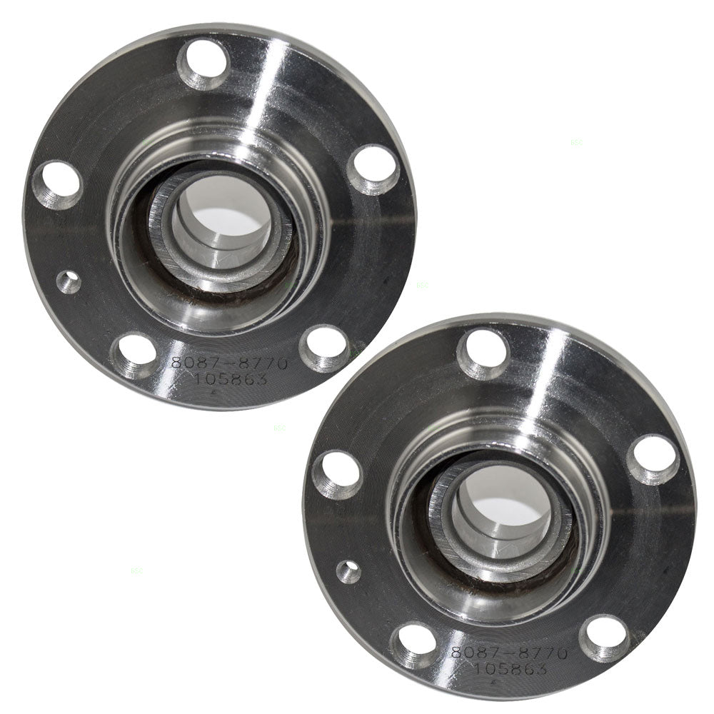 Brock Aftermarket Replacement Rear Driver Left Passenger Right Hub Bearing Assembly Set Compatible with 1998-2010 Volkswagen Beetle