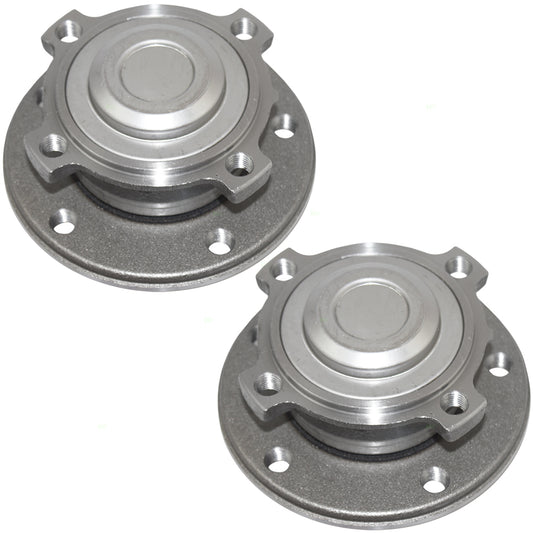 Brock Replacement Pair Set Front Wheel Hub Bearings Compatible with 2006-2013 3 Series w/ Rear-Wheel Drive 31 21 6 765 157 HA590162 513254