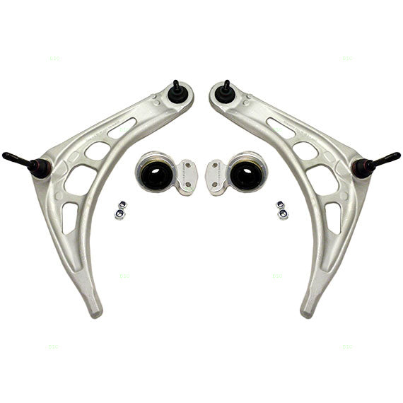Brock Replacement Set of Front Lower Control Arms with Ball Joint Bushings and Retainers Kit Compatible with 1999-2005 3 Series Rear Wheel Drive 31126777852