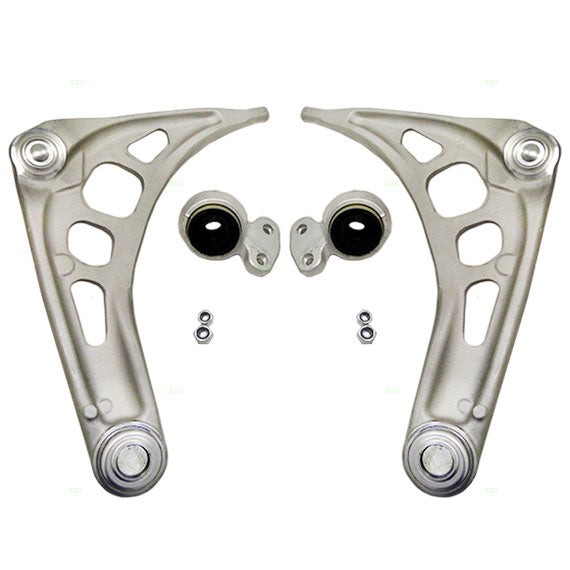 Brock Replacement Set of Front Lower Control Arms with Ball Joint Bushings and Retainers Kit Compatible with 1999-2005 3 Series Rear Wheel Drive 31126777852