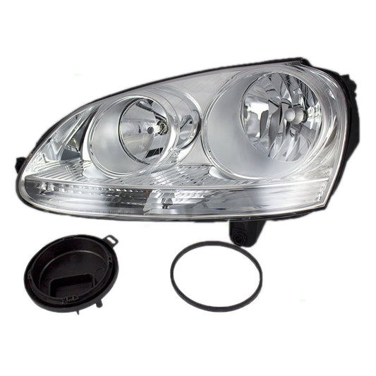 Headlight for 2005-2010 Jetta 05-10 Sedan 09 Wagon 06-09 Rabbit and GTI for 2006-2009 Rabbit for 2006-2009 GTI 1K6941005S Left VW2502127