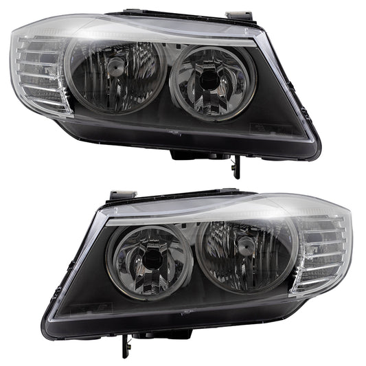 Headlight for 2009-2011 323i Sedan E90 Wagon E91 for 2009-2011 325i for 2009-2012 328i for 2009-2012 328i xDrive 63117202577 Set BM2518123