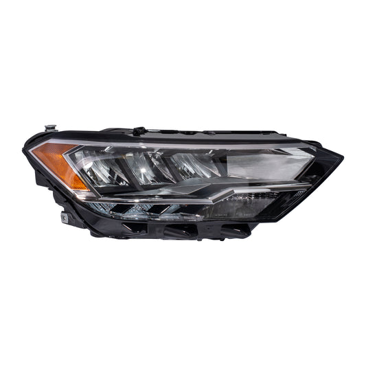 Brock 8221-0033R Passenger Side Right Led Headlight Assembly Compatible with 2019-2023 Volkswagen Jetta Composite