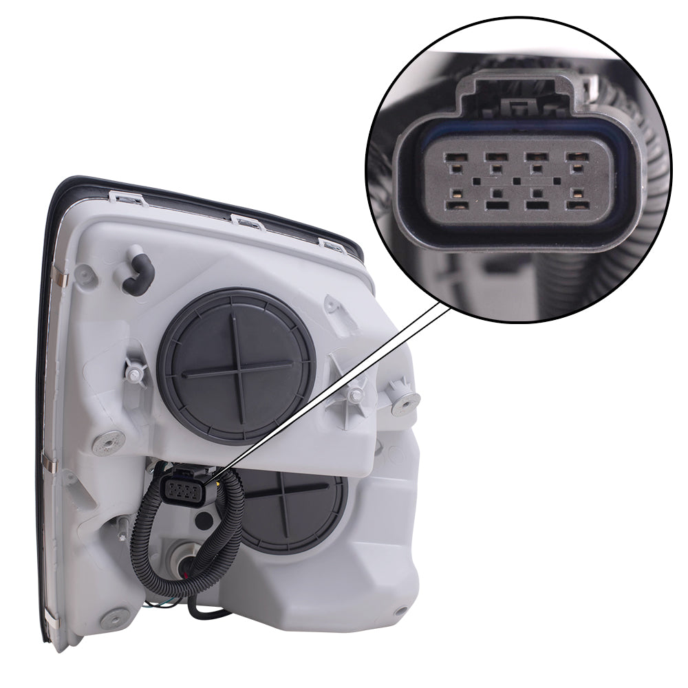 Headlight for 2004-2018 VNL w/ Chrome Bezel 2004-2018 VNM 2004-2004 VN Left