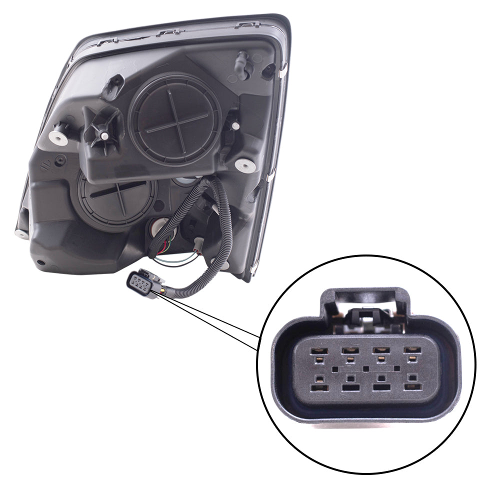 Headlight for 2004-2018 VNL w/ Black Bezel 2004-2018 VNM 2004-2004 VN 82329127 Right