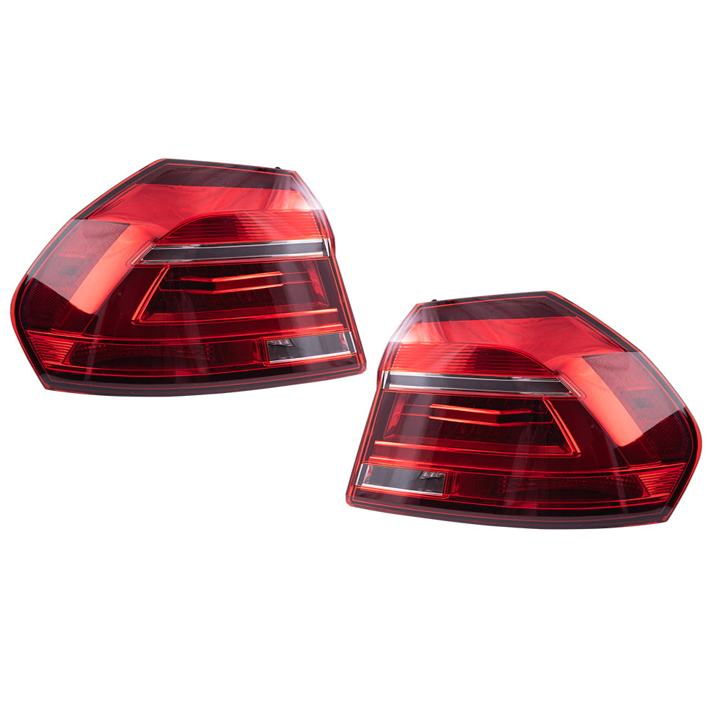 Tail Light for 2016-2017 Passat Built To 7/3/2016 LED Body Mounted 561945207B Set VW2804121