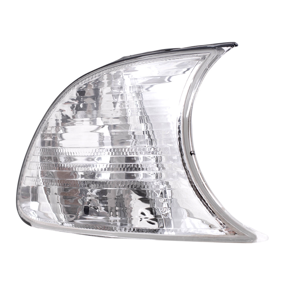 Brock Replacement Driver and Passenger Park Signal Corner Marker Lights Lamps Clear Lens Compatible with 1999-2001 3 Series E46 Coupe & Convertible 63126904307 63126904308