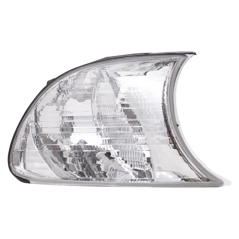 Brock Replacement Driver and Passenger Park Signal Corner Marker Lights Lamps Clear Lens Compatible with 1999-2001 3 Series E46 Coupe & Convertible 63126904307 63126904308