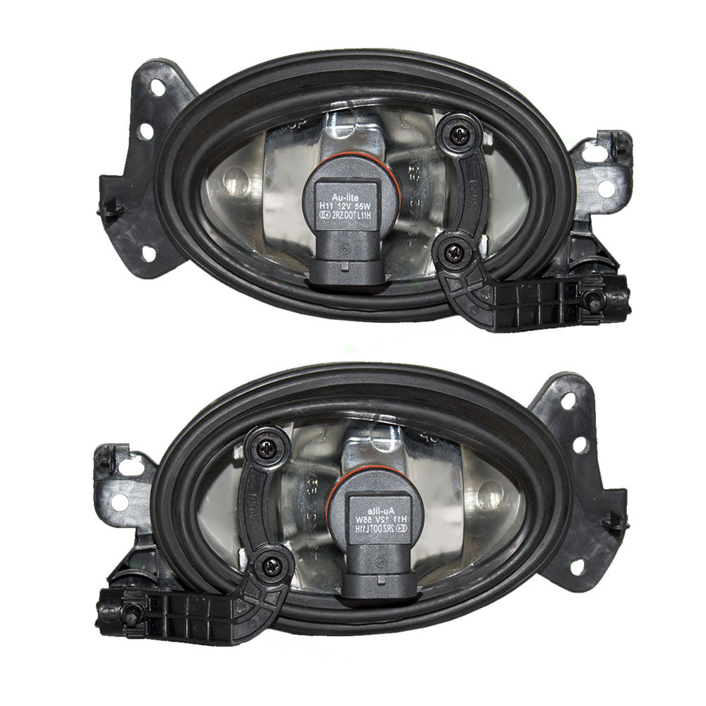 Brock Replacement Driver and Passenger Fog Lights Lamps Compatible with C-Class G-Class GL-Class CLS-Class E-Class R-Class SL55 1698201556 1698201656