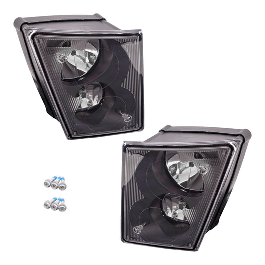 Fog Light for 2004-2017 VNL Black Bezel w/ Daytime Running Lights for 2004-2004 VN 82793456 Set VO2592119