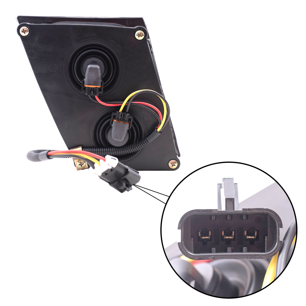 Fog Light for 2004-2017 VNL Black Bezel w/ Daytime Running Lights for 2004-2004 VN 82793456 Left VO2592119
