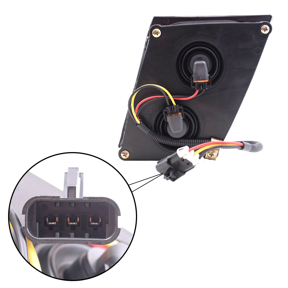 Fog Light for 2004-2017 VNL Black Bezel w/ Daytime Running Lights for 2004-2004 VN 82793458 Right VO2593119