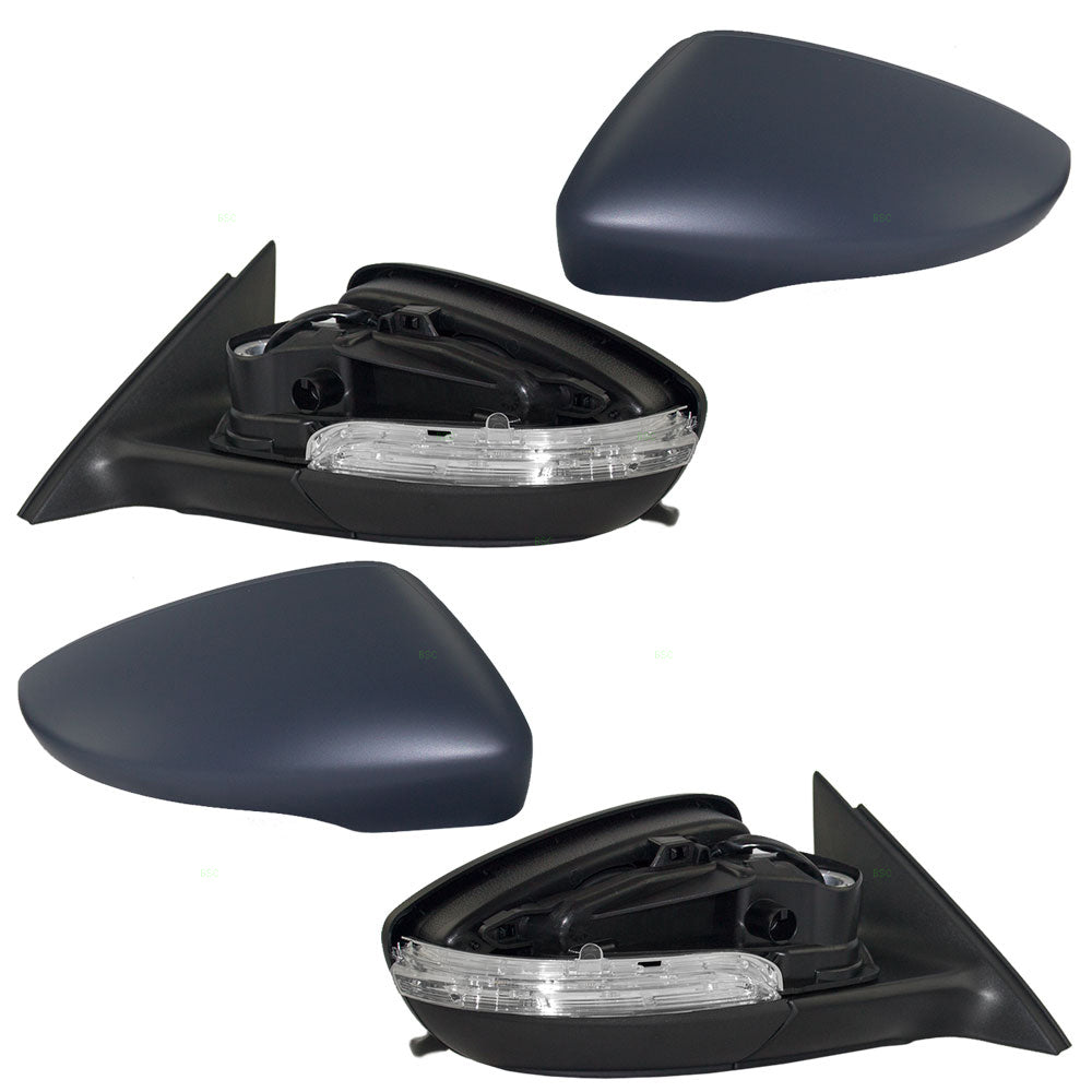 Power Mirror for 2012 Passat To 04/01/12 Turn Signal Indicator Heated 3C8857521B Set VW1320158