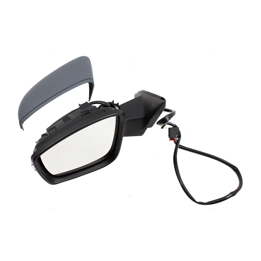 Power Mirror for 2012-2015 Passat From 04/02/12 Turn Signal Indicator Heated 561857507R9B9 Left VW1320144