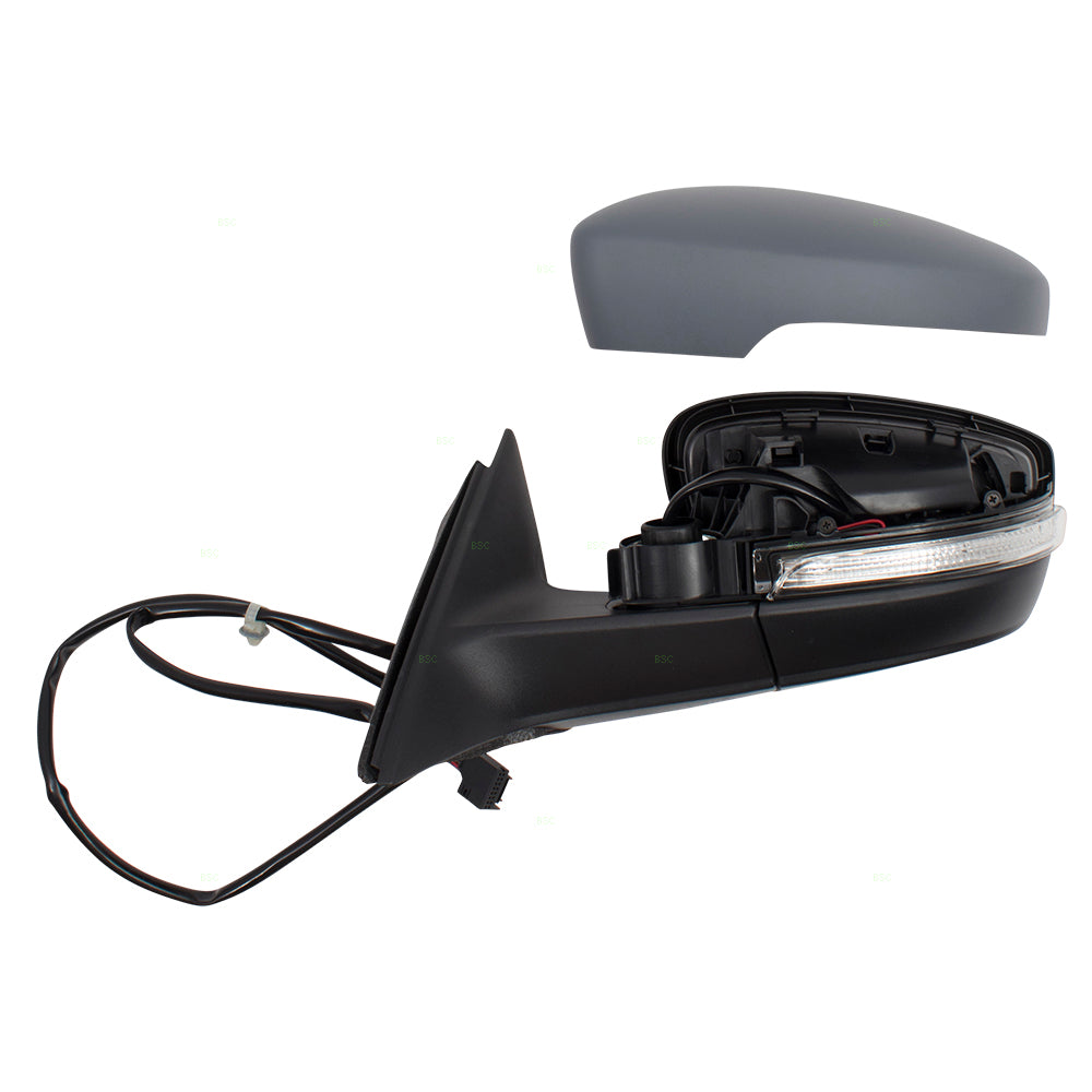Power Mirror for 2012-2015 Passat From 04/02/12 Turn Signal Indicator Heated 561857507R9B9 Left VW1320144