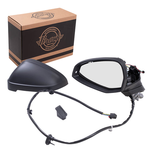 Power Mirror for 2017-2019 A4 Lane Departure Warning Turn Signal Indicator Heated for 2017-2019 A4 Quattro for 2018-2019 S4 8W1857409T9B9 Left AU1320136