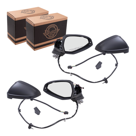 Power Mirror for 2017-2019 A4 Lane Departure Warning Turn Signal Indicator Heated for 2017-2019 A4 Quattro for 2018-2019 S4 8W1857409T9B9 Set AU1320136