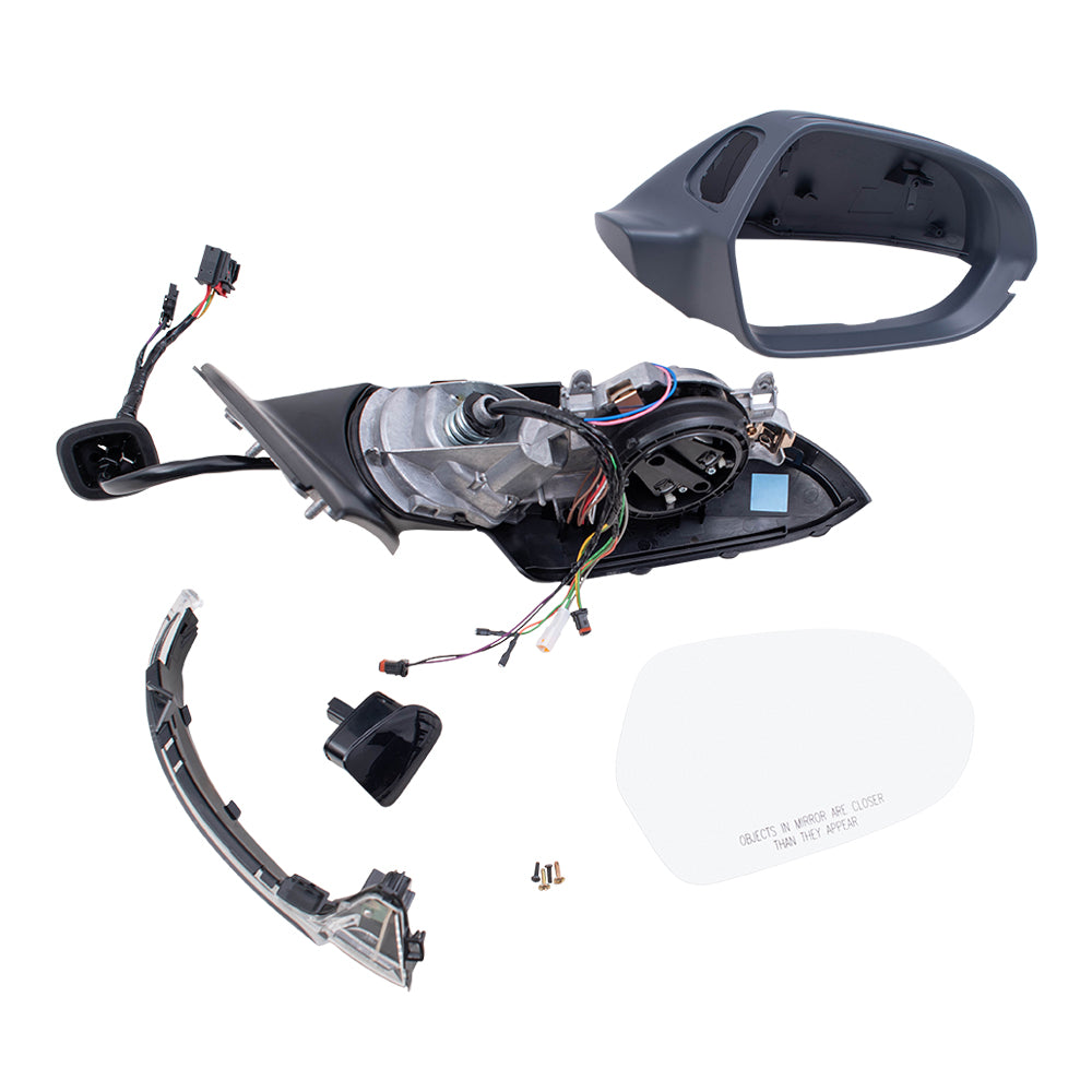 Power Mirror for 2012-2018 A6 Lane Change Assist From 11/7/11 Turn Signal Indicator Heated Power Fold 4G1857409AA01C Set