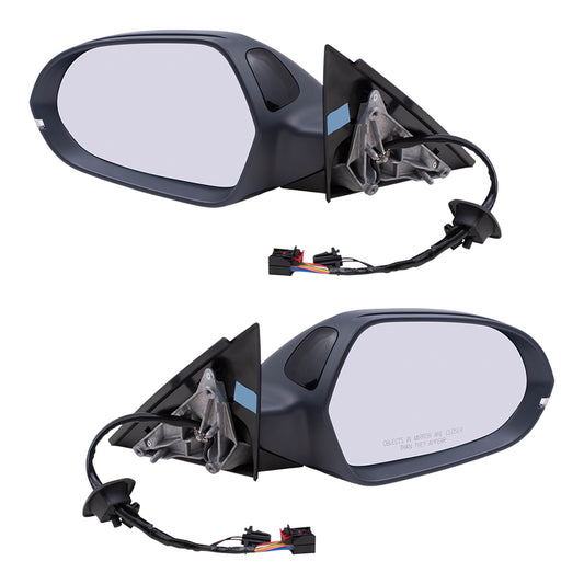 Power Mirror for 2012-2018 A6 Lane Change Assist From 11/7/11 Turn Signal Indicator Memory Heated Power Fold 4G1857409BE01C Set