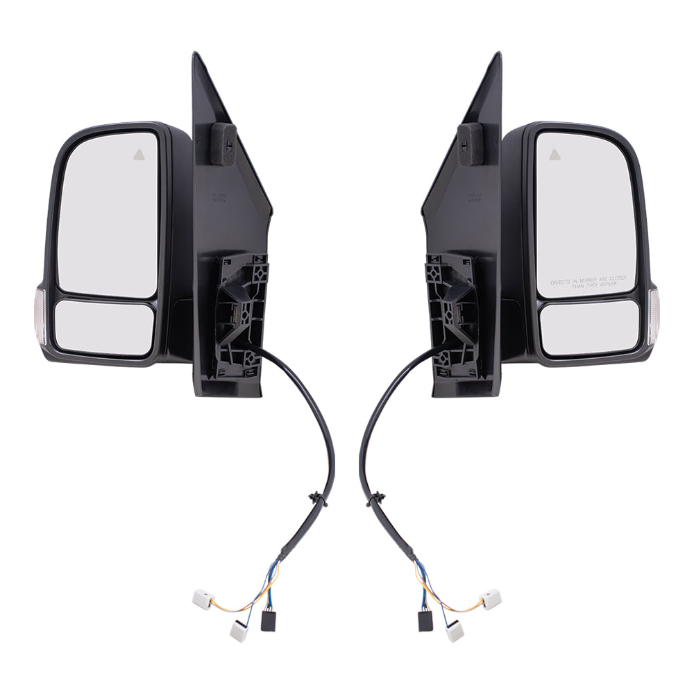 Power Mirror for 2019-2024 Sprinter 2500 Blind Spot Detection Turn Signal Indicator Heated for 2019-2024 Sprinter 3500 9108111100 Set