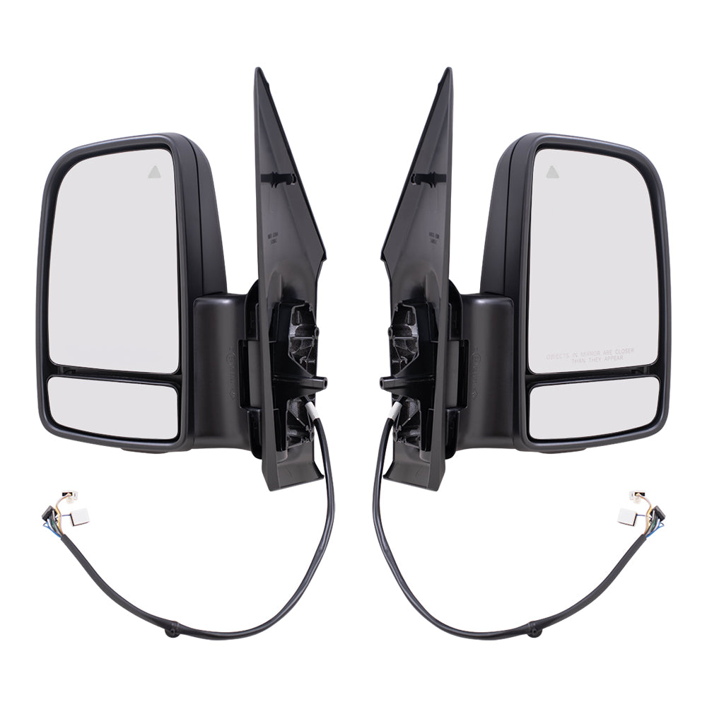 Power Mirror for 2019-2024 Sprinter 3500XD Short Arm Blind Spot Detection Turn Signal Indicator Heated for 2019 Sprinter 4500 9108107902 Set