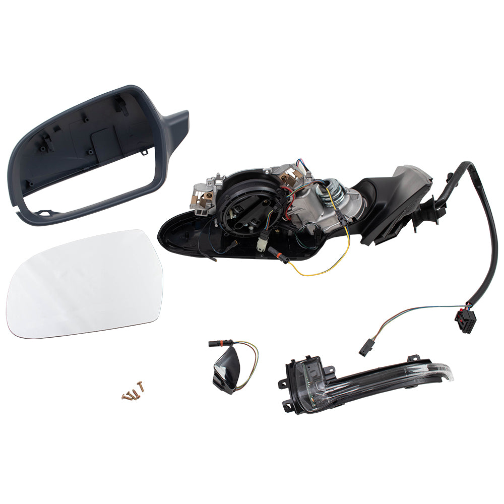 Power Mirror for 2012-2016 A4 Turn Signal Indicator Heated Power Fold for 2012-2016 A4 Quattro 8F0857527BGRU Left AU1320140