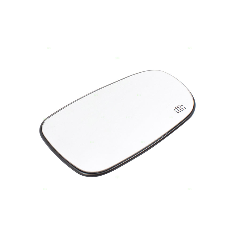 Brock Replacement Drivers Power Side View Mirror Glass with Base Heated compatible with 9-3 & 9-7 12795603