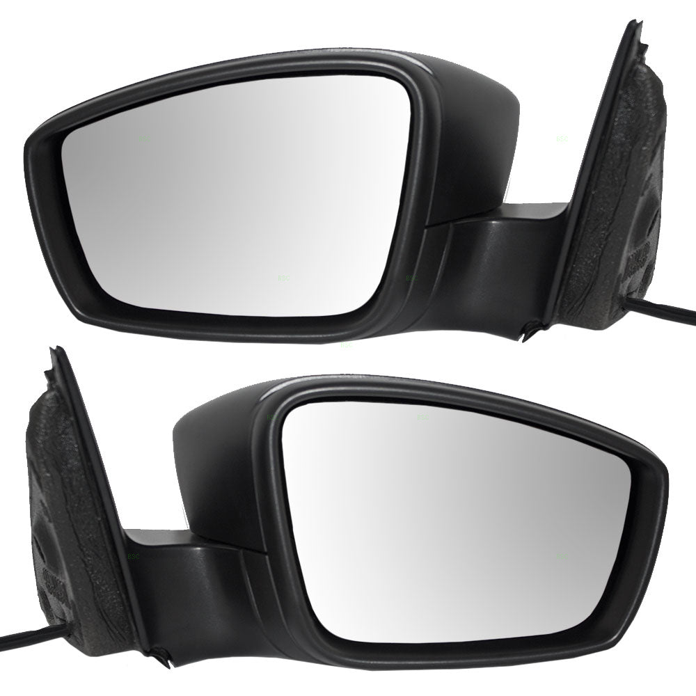 Brock Replacement Driver and Passenger Side Textured Black Manual Remote Mirrors Comaptible with 2011-2016 A6 Sedan 2013-2016 A6 Hybrid 5C78575079B9 5C7857508J9B9