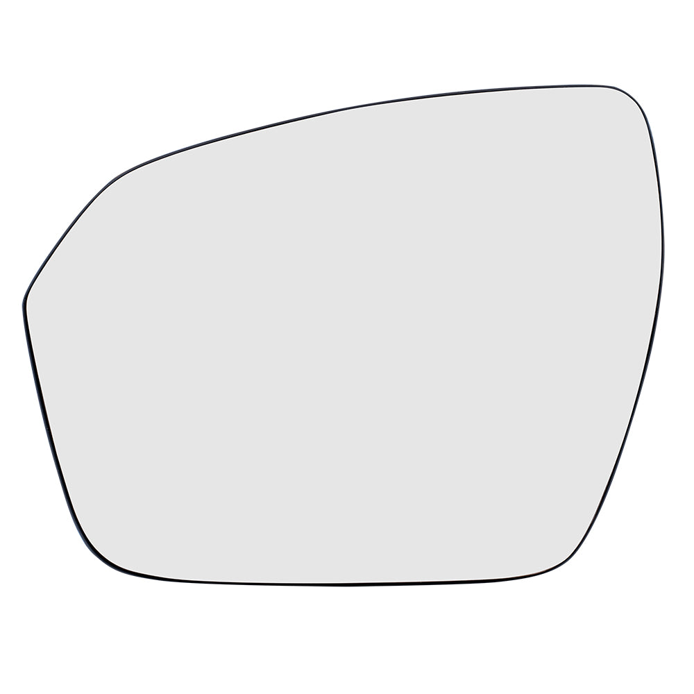 Brock Replacement Driver Mirror Glass with Base Heated Compatible with 2012-2019 Range Evoque