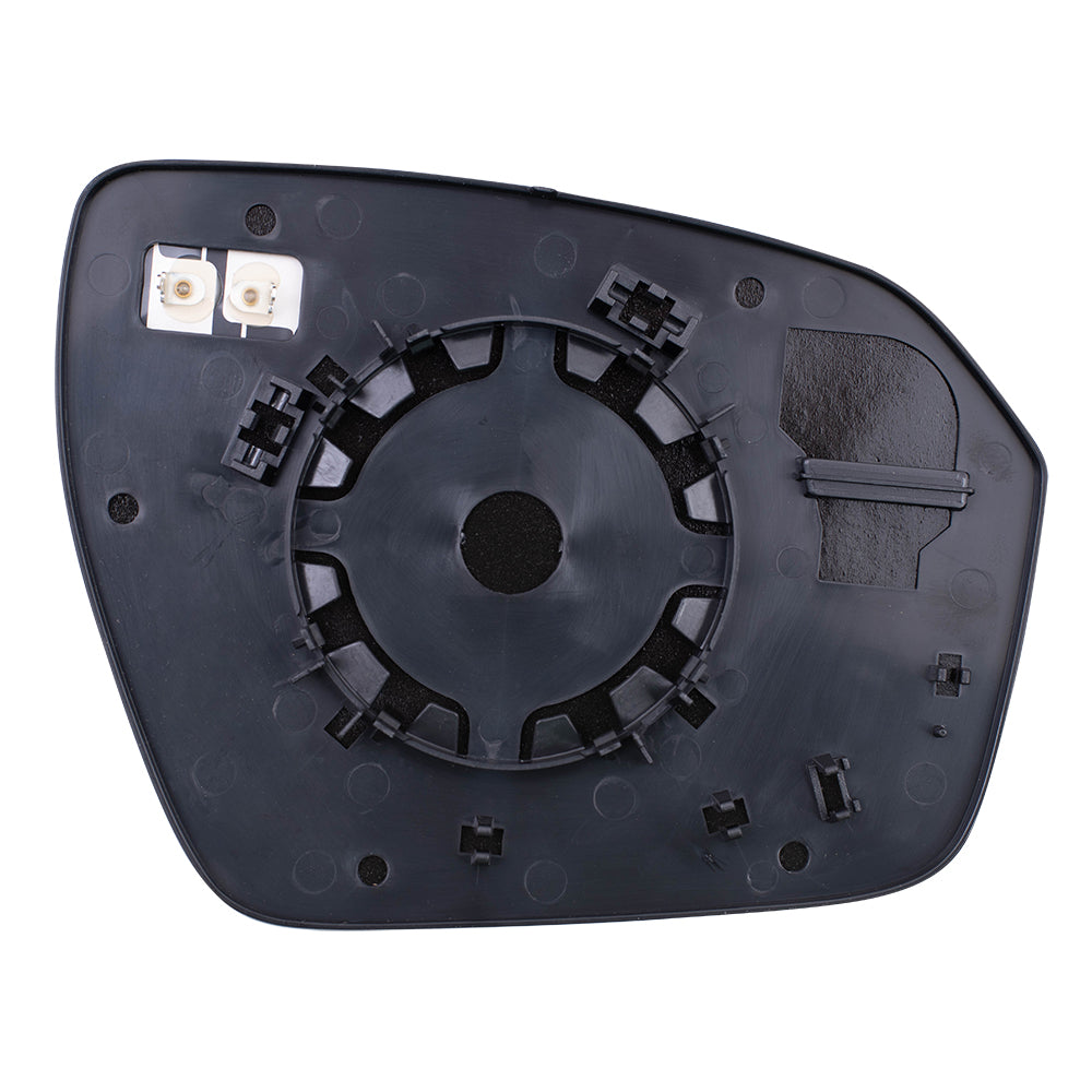 Brock Replacement Driver Mirror Glass with Base Heated Compatible with 2012-2019 Range Evoque