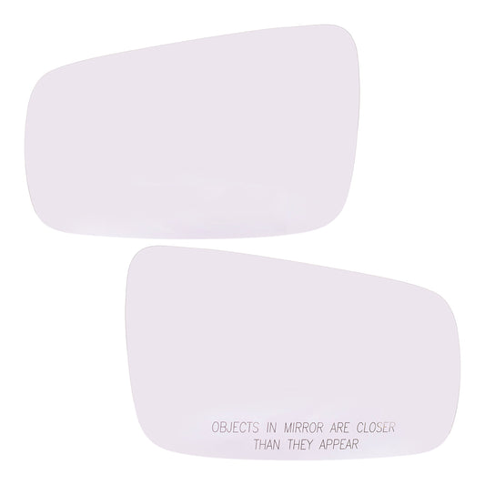 Brock Replacement Driver and Passenger Side Clear Mirror Glass and Base with Heat W/O Split Glass Compatible with 1999-2007 Golf 1999-2005 A4 1998-2004 Passat 1999-2002 Cabrio 1996-2001 A4