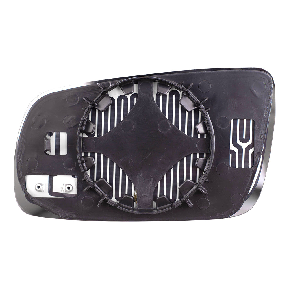 Brock Replacement Passenger Side Clear Mirror Glass and Base with Heat W/O Split Glass Compatible with 1999-2007 Golf 1999-2005 A4 1998-2004 Passat 1999-2002 Cabrio 1996-2001 A4